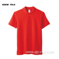 Brand Solid Cotton Lapel Mesh Business Polo Shirt